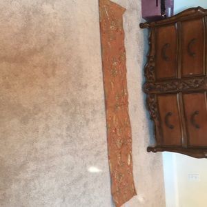 Orange and gold table runner